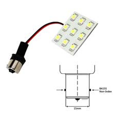 LUNASEA LIGHTING White led bulb ba15s 12v ac or 10%2D30v dc
