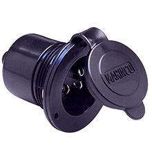 MARINCO Marine On%2DBoard Hard Wired Charger Inlet %2D 15Amp %2D Black