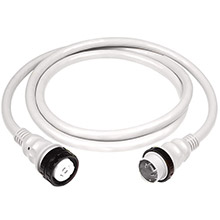 MARINCO 50Amp 125 and 250V Shore Power Cable %2D 25 ft %2D White