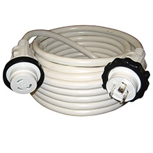 MARINCO 30A 125V Molded Standard Cordset %2D White %2D 50ft