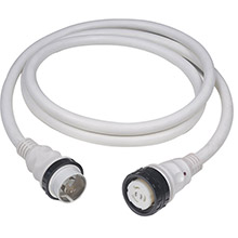 MARINCO 50A 125V Shore Power Cable %2D 50 ft %2D White