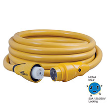 MARINCO CS504%2D25 EEL 50A 125V and 250V Shore Power Cordset %2D 25 ft %2D Yellow