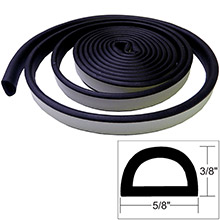 TACO METALS Weather seal %2D 10 ftl x 3 and 8 inch h x no 8541 inch w %2D black