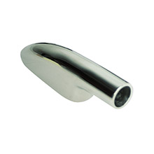 WHITECAP End%2Dbottom mounted 90deg %2D 316 stainless steel %2D 7 and 8 inch tube od