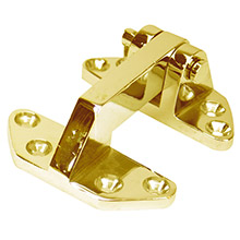 WHITECAP Standard hatch hinge %2D polished brass %2D 2%2D5 and 8 inch x 3%2D1 and 8 inch