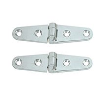 WHITECAP Strap hinge %2D cp and brass %2D 4 inch x 1 inch %2D pair