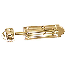 WHITECAP Barrel bolt %2D polished brass %2D 4 inch