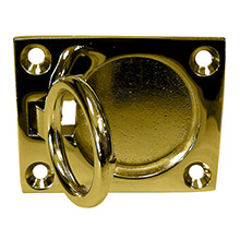 WHITECAP Flush pull ring %2D polished brass %2D 2 inch x 2%2D1 and 2 inch