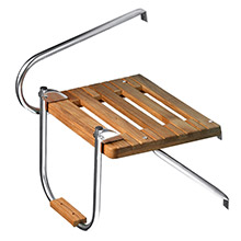 WHITECAP Teak swim platform w and ladder f and outboard motors