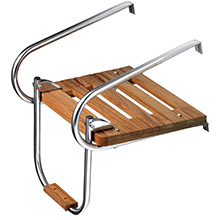 WHITECAP Teak swim platform w and ladder f and inboard and outboard motors