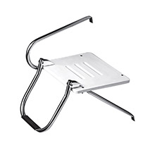 WHITECAP White poly swim platform w and ladder f and outboard motors