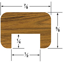 WHITECAP Teak 1 and 2 inch track bulkhead molding