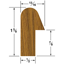 WHITECAP Rail molding %2D 5 ft