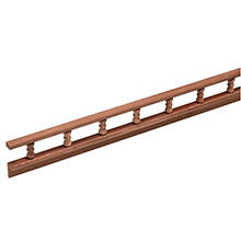 WHITECAP Teak l%2Dtype pin rail %2D 5 ft