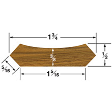 WHITECAP Teak corner wire molding %2D 5 ft