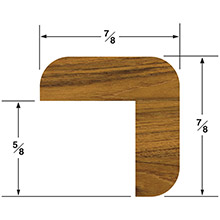 WHITECAP Teak inch l inch molding small %2D 5 ft