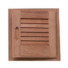 WHITECAP Teak louvered door frame %2D right hand %2D 12 inch x 12 inch