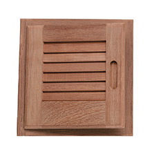 WHITECAP Teak louvered door frame %2D left hand %2D 12 inch x 12 inch