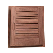 WHITECAP Teak louvered door frame %2D right hand %2D 15 inch x 15 inch