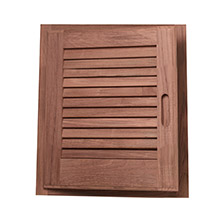 WHITECAP Teak louvered door frame %2D left hand %2D 15 inch x 15 inch