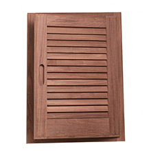 WHITECAP Teak louvered door frame %2D right hand %2D 15 inch x 20 inch