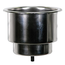 WHITECAP Flush cupholder w and drain %2D 302 stainless steel