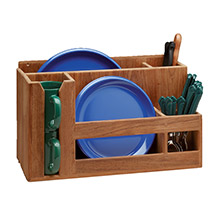 WHITECAP Teak dish and cup and utensil holder