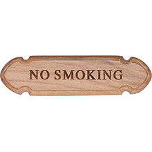 WHITECAP Teak inch no smoking inch name plate