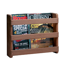 WHITECAP Teak magazine and utility rack