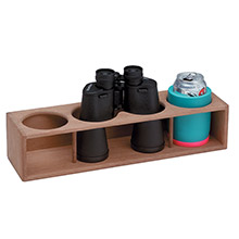 WHITECAP Teak four insulated drink and binocular rack