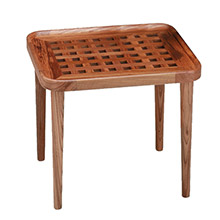 WHITECAP Teak cockpit grate end table