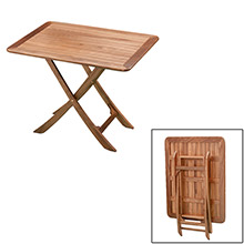 WHITECAP Teak large adjustable slat top table