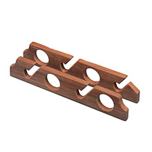 WHITECAP Teak four%2Drod storage rack %2D pair