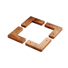 WHITECAP Teak cooler and box chocks %2D 4 pack