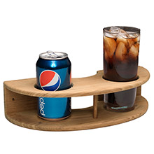 WHITECAP Teak curved two%2Ddrink rack