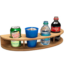 WHITECAP Teak curved four%2Ddrink rack