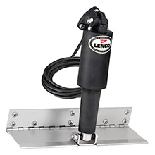 LENCO 4 x 12 inch limited space trim tab kit w and o switch kit 12v %2D standard finish %2D standard actuator