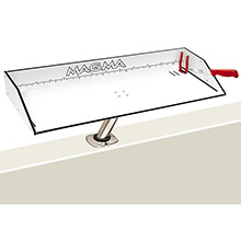 MAGMA Bait and Filet Mate Table w and LeveLock Mount %2D 31 inch %2D White and Black