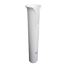 TACO METALS Poly thru%2Dbolt rod holder w and mounting holes %2D no hardware %2D white