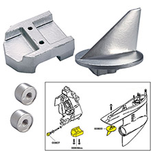 TECNOSEAL Anode kit w and hardware %2D mercury alpha 1 gen 1 %2D magnesium