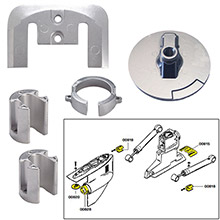 TECNOSEAL Anode kit w and hardware %2D mercury bravo 1 %2D aluminum