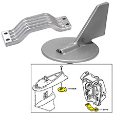 TECNOSEAL Anode kit w and hardware %2D yamaha 150%2D200hp %2D zinc