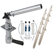 RUPP MARINE Revolution top gun package w and 18 ft poles complete single line rigging kit w and klickers release clips