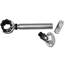 RUPP MARINE Threaded antenna support w and 6 inch pipe mount oval 4%2Dway base 15 inch collar
