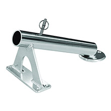 RUPP MARINE Fixed mount center rigger holder %2D silver