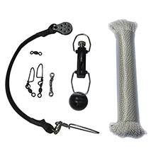 RUPP MARINE Center rigging kit w and klickers %2D white nylon 45 ft
