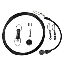 RUPP MARINE Center rigging kit w and klickers %2D black mono 45 ft