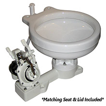 RARITAN Fresh head %2D fresh water flush %2D manual %2D marine size %2D left hand operation