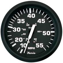 FARIA Euro black 4 inch speedometer - 55mph (mechanical)