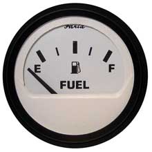FARIA Euro white 2 inch fuel level gauge (e-1/2-f)